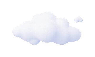 Naklejka premium 3d white cloud in toon style