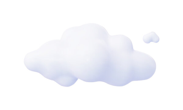 3d white cloud in toon style