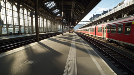 The central train station in Zurich, Switzerland. You're looking at the platform.