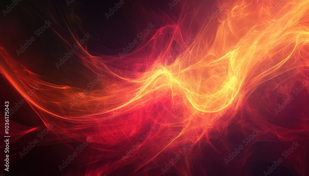 Aufkleber vibrant swirls of red and orange light create a dynamic abstract design