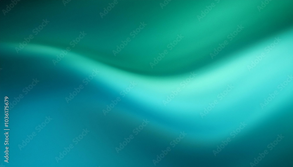 Poster amazing blue green blur gradient with grainy noise texture. abstract turquoise mesh and dynamic flow