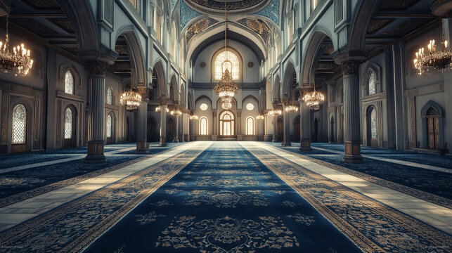 Modern mosque interior