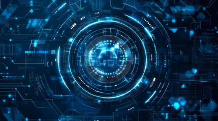 Obraz premium This digital background is great for showing things like technology, artificial intelligence, and data security. It's also good for presentations about digital storage and multimedia.