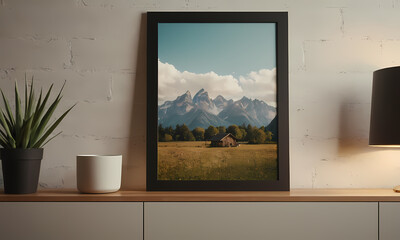 wooden panel Generated AI 