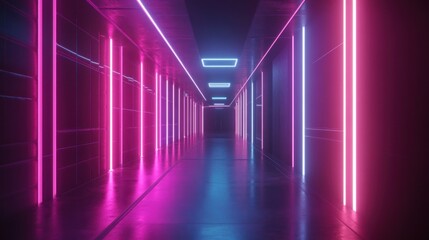 Neon Lights Corridor