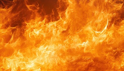 Flames engulf the area in vivid orange and yellow hues