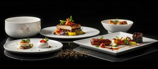 Different Dishes And Plating Settings