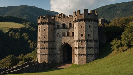 An enchanting archer tower surrounded by vibrant flowers invites exploration and joy