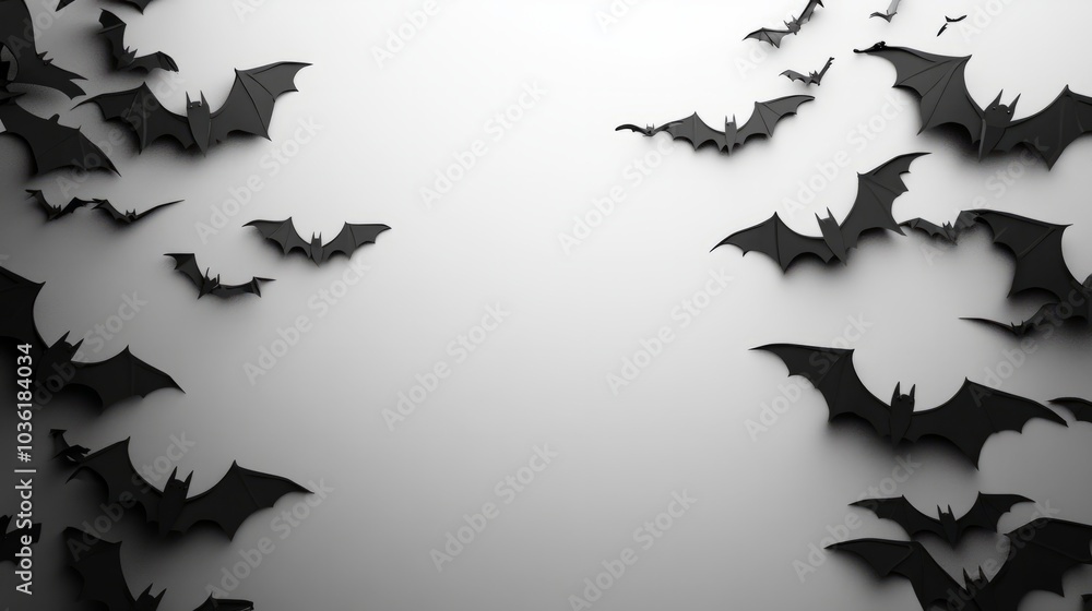 Wall mural dark background with spider and spider web