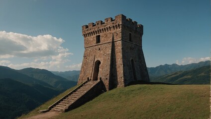 An enchanting archer tower within a dense forest invites exploration and adventure
