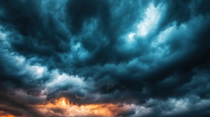 Obraz premium Dark and Dramatic Storm Clouds