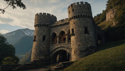 An impressive archer tower, a marvel of medieval engineering