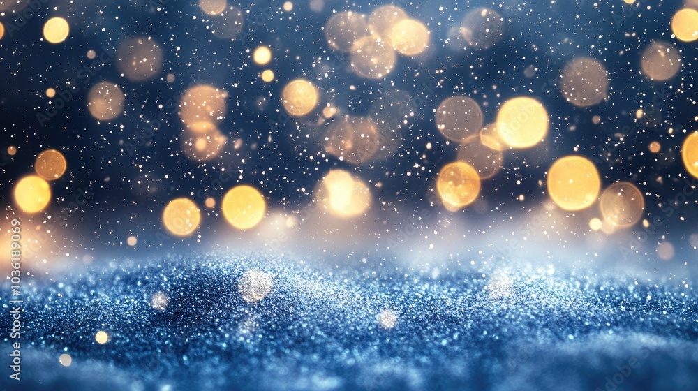 Poster glittering christmas snow overlay delicate shiny particles generate an enchanting sparkle effect