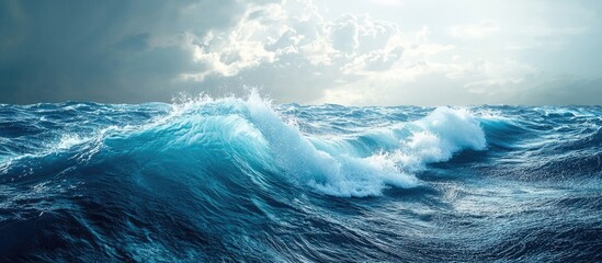 Ocean Wave On A Windy Day