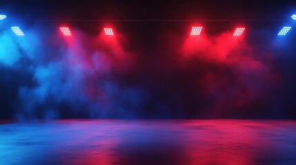 Fototapeta premium Red and Blue Stage Lights