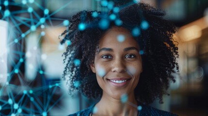 Fototapeta premium Diverse business professionals connected globally, exchanging data and strategies for customer service and outsourcing. Emphasis on technology and teamwork