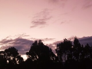 sunset in the mountains