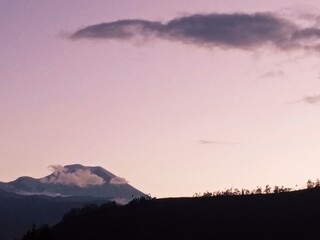 sunset over the mountains