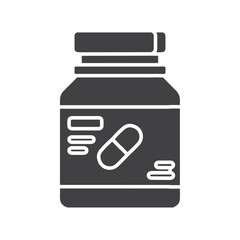 pills jar icon Group symbol or sign vector