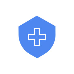 shield with cross icon Group symbol or sign vector