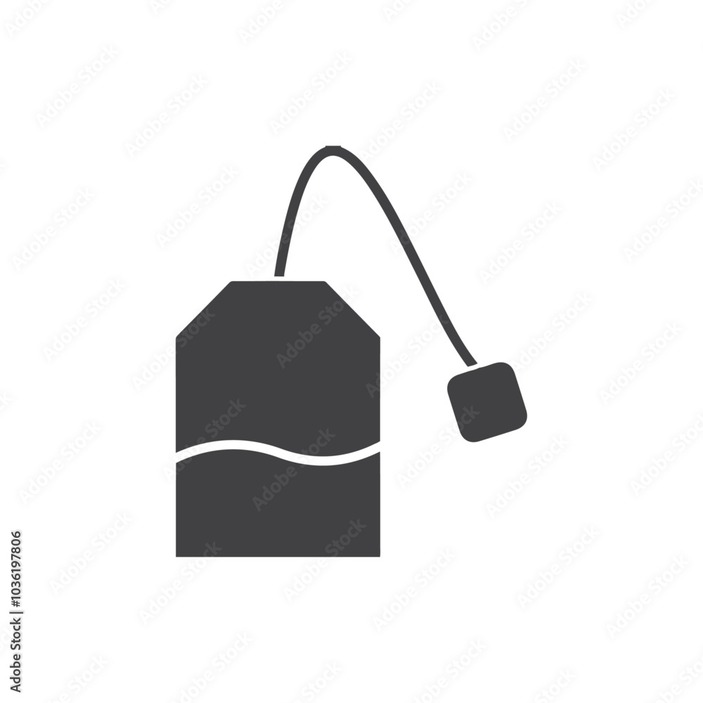 Poster tea bag icon Group symbol or sign vector