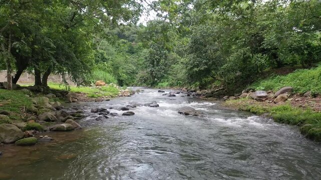 Flowing River in Tapachula Jungle