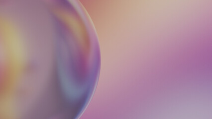 Abstract Colorful Grainy 3D Sphere with Flowing Gradient Background