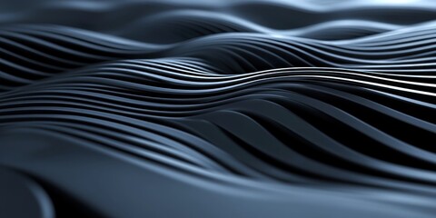 Abstract background with smooth, flowing lines in a dark blue hue.