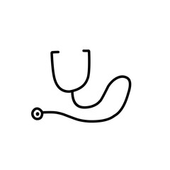 medical stethoscope line icon