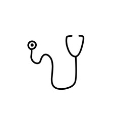 medical stethoscope line icon