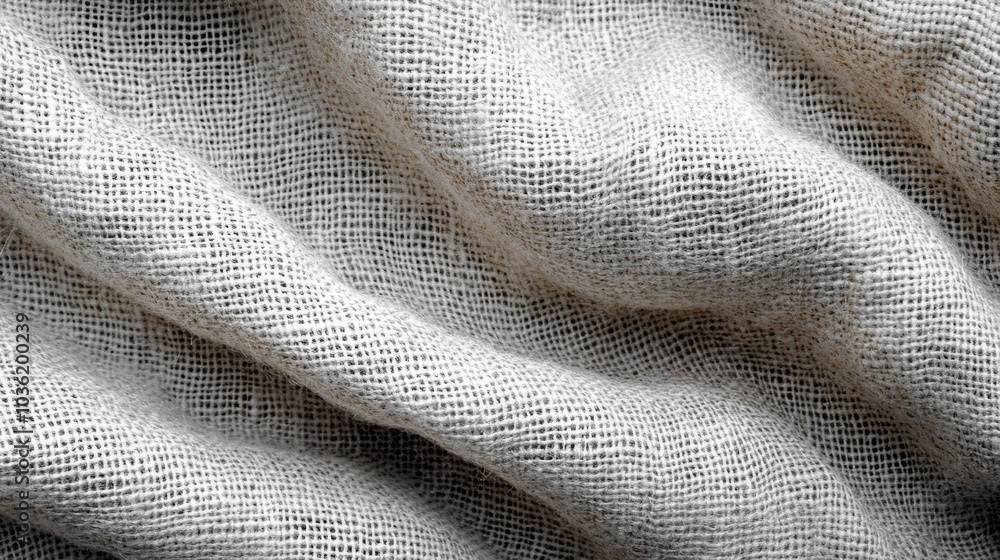 Aufkleber the soft white linen fabric flows elegantly, capturing light and highlighting its delicate texture. 