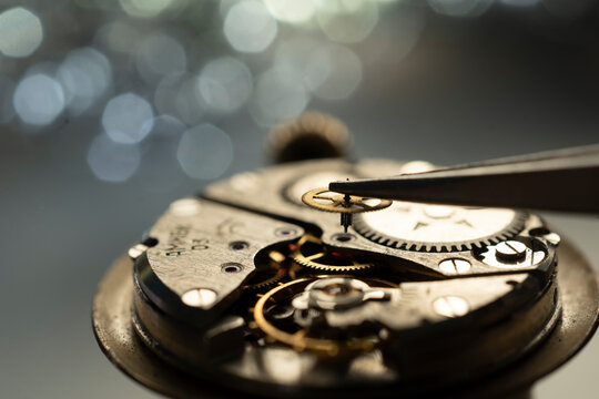 old clock mechanism, vintage clock