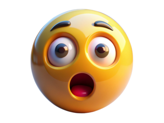 surprised face emoji 3d , AI generated