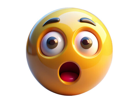 Naklejki surprised face emoji 3d , AI generated