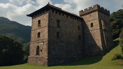 The archer tower features beautiful landscaping that enchants visitors