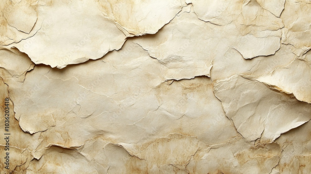 Poster This background features a collection of crinkled and aged paper, showcasing a mix of soft brown and beige hues, perfect for creative and nostalgic projects.