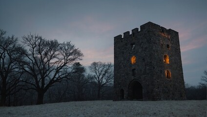The archer tower features enchanting gardens filled with fragrant flowers
