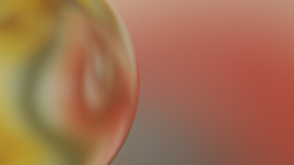 Abstract Colorful Grainy 3D Sphere with Flowing Gradient Background