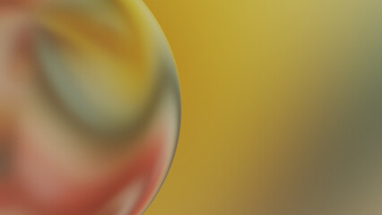 Abstract Colorful Grainy 3D Sphere with Flowing Gradient Background