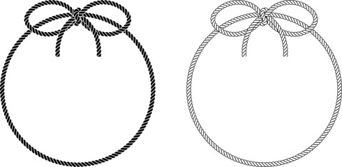 circular rope lace frame with copy space for text or design