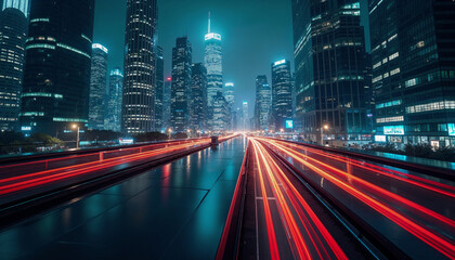 Obraz premium city at night