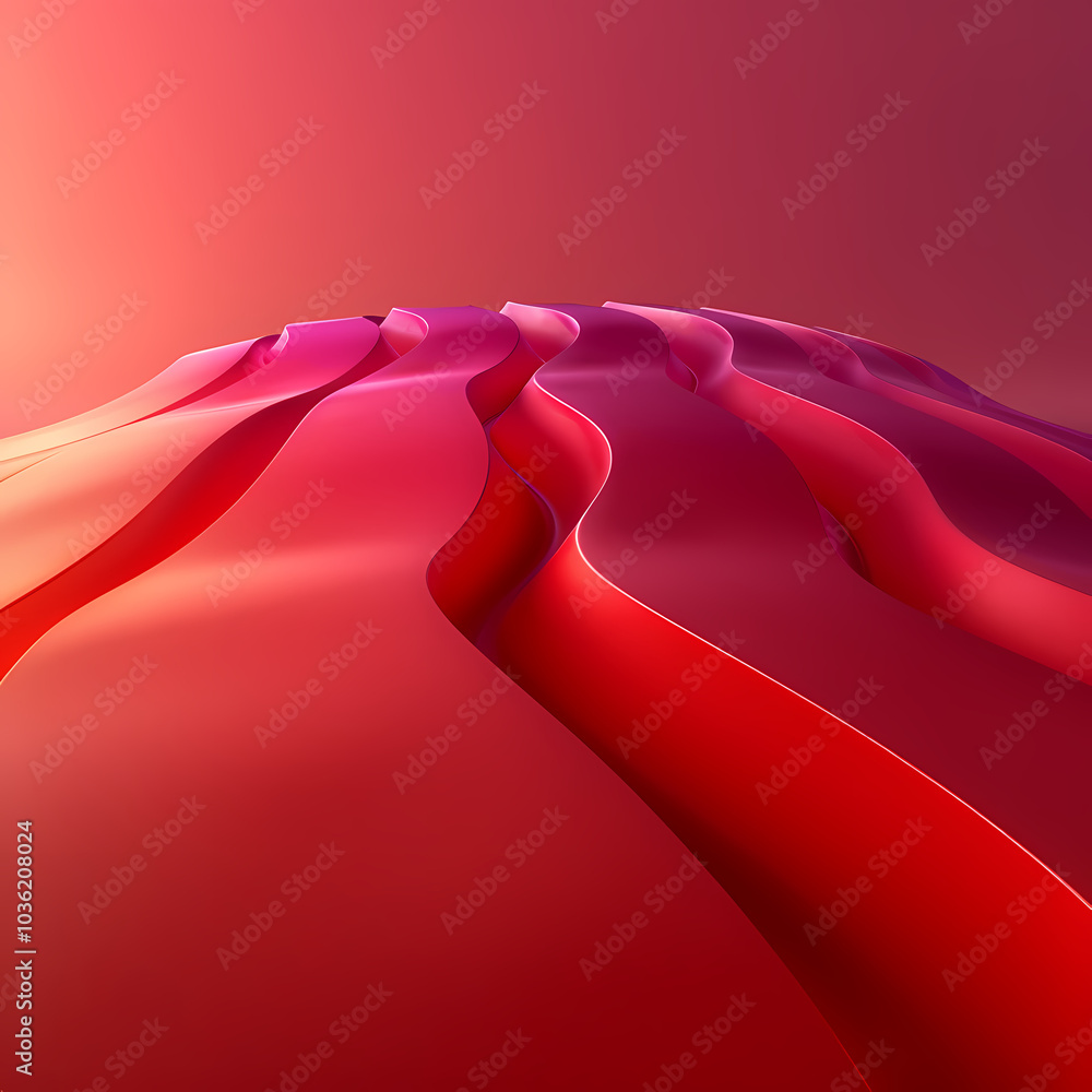 Poster abstract background with cracks in red generated ai