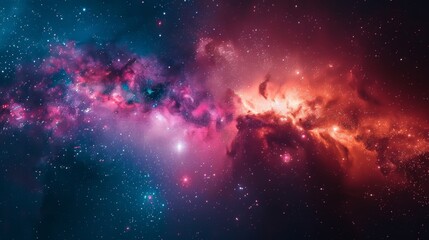 Obraz premium Colorful nebula and starry sky, with magical colors and cosmic dust