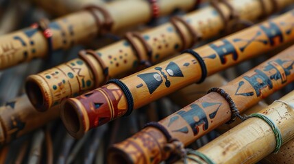 Traditional American long flutes, often made from bamboo or wood, are used by North American Native tribes.