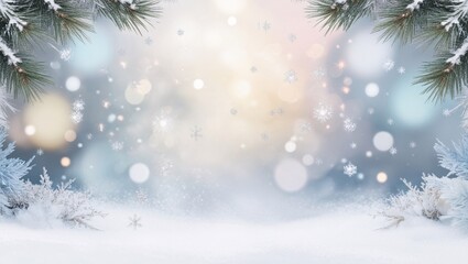 Winter, snow, forest, trees, bokeh, lights, magical, ethereal, dreamy, landscape, nature, cold, frosty, snowflakes, glowing, sparkle, enchanted, woodland, fairy tale, wonderland, peaceful, serene, twi