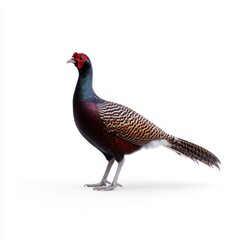 Fototapeta premium Elegant Kalij Pheasant on White Background