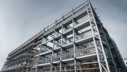 고층 건물의 기초 철골 구조