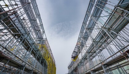 고층 건물의 기초 철골 구조