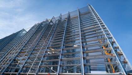 Fototapeta premium 고층 건물의 기초 철골 구조