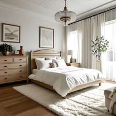 Fototapeta premium bedroom with bed